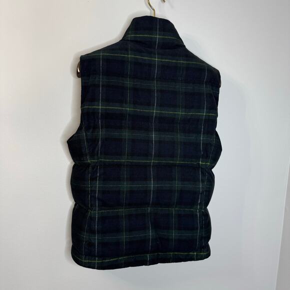 Vineyard Vines Performance Green Plaid Tartan Puffer Full Vest Men's S Preppy - Picture 7 of 12